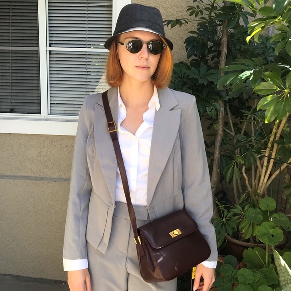 Gucci Handbags - Vintage dark burgundy Gucci lizard bag